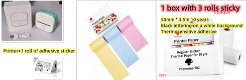 Portable Mini Thermal Label Printer w/ Bluetooth