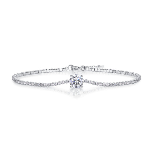 Dawn Dew Moissanite Silver Bracelet
