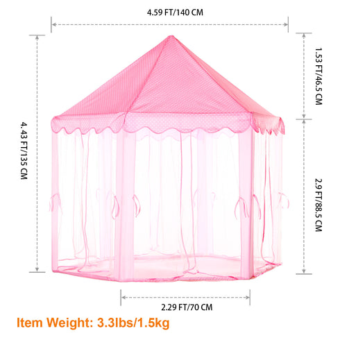 Princess Castle Play Tent for Girls (Indoor/Outdoor)