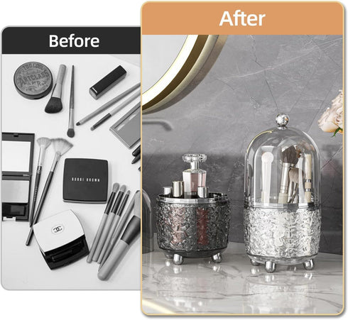 Rotating Makeup Brush Storage Rack