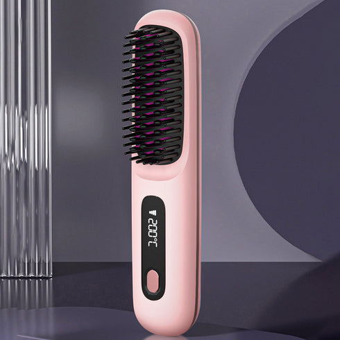 Portable Cordless Hair Straightening Brush