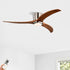 Ceiling Fan w/ Light & Solid Wood Blades