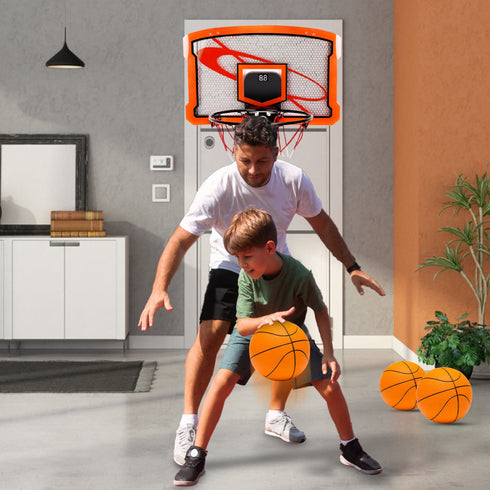 Indoor Mini Basketball Hoop Set w/ Audio Scorer