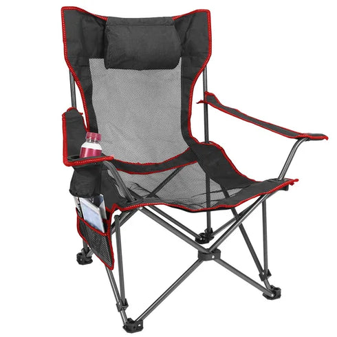 Foldable Camping Chair w/ Reclining Back