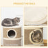 Cat Scratching Barrel Condo w/ 2 Dens & Snuggly Top