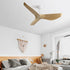 Modern ABS Ceiling Fan w/ Three Parasol Blades & Light