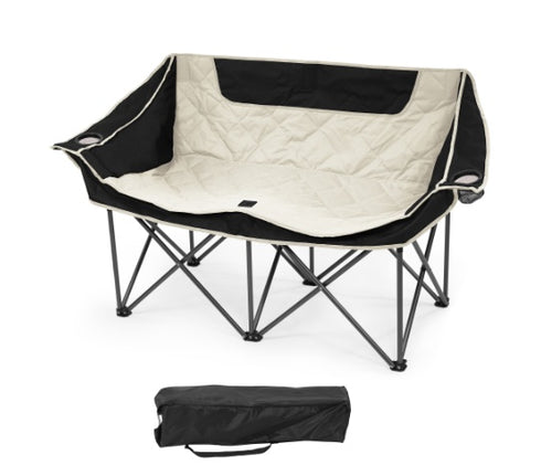 Oversized Outdoor Reclining Camping Chair w/ Cup Holder