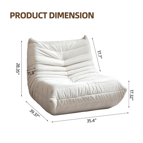 Big Beanbag Chair for Adults - Premium Three-Proof Fabric Foam Lounger