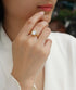 Pagoda Moissanite S925 Gold-Plated Ring