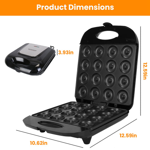 Mini Donut Maker Machine (16-Hole) - Non-Stick