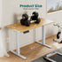 Electric Adjustable Height Standing Desk (Sit-to-Stand) w/ Splice Board