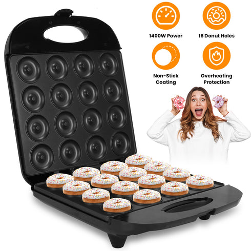 Mini Donut Maker Machine (16-Hole) - Non-Stick
