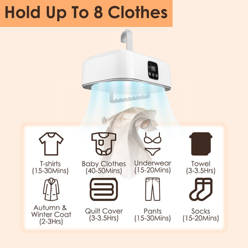 Portable Foldable Clothes Dryer w/ UV & Timer