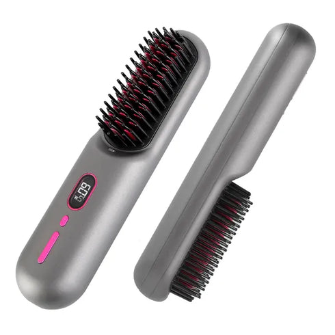 Cordless Negative Ion Hair Straightener Brush