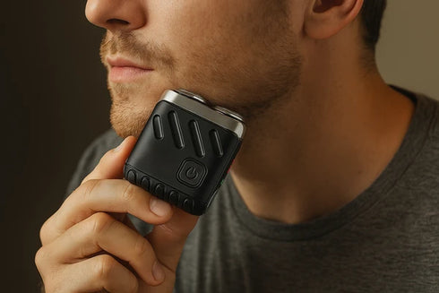 Portable Rotary Dual Ring Travel Shaver