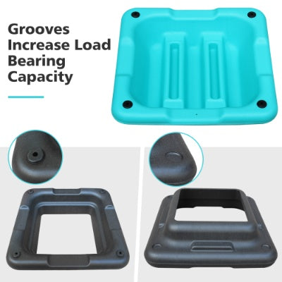 Height-Adjustable Step Aerobics Platform w/ 4 Risers