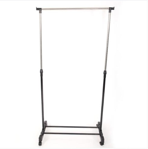 Black Sole Pole Telescopic Single Pole Shoe Rack & Drying Rack