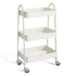 3-Tier Small Rolling Storage Cart w/ Locking Wheels & Metal Construction