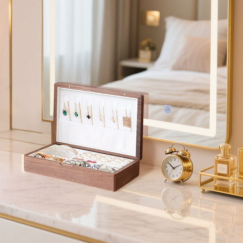 Retro Solid Wood Jewelry Storage/Display Box