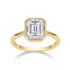 Pagoda Moissanite S925 Gold-Plated Ring