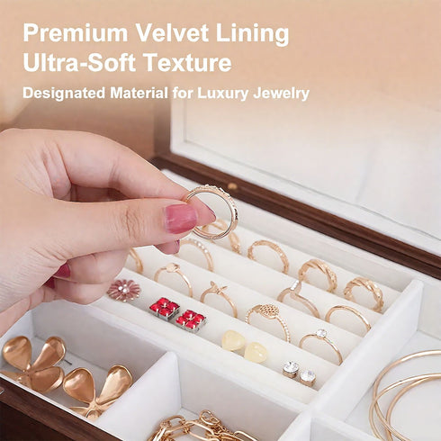 Retro Solid Wood Jewelry Storage/Display Box