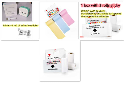 Portable Mini Thermal Label Printer w/ Bluetooth