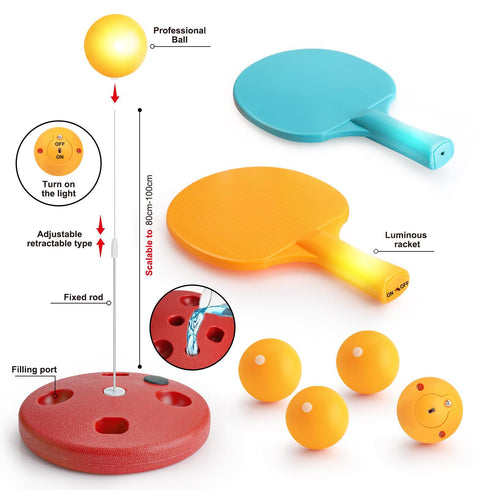 Luminous Glowing Ping-Pong Set for Night Games