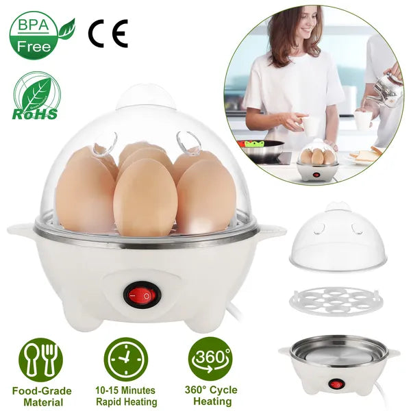 Electric Egg Cooker 7-Capacity w/ Auto-Off (BPA-Free)