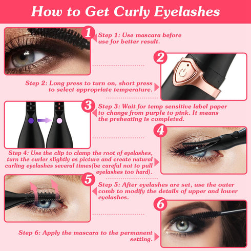 Clip Comb Heated Eyelash Curler