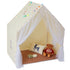 Kids Yurt Play Tent (Beige) w/ Mat & Lamp