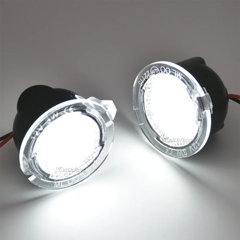 2Pcs Canbus LED Side Mirror Puddle Lights for Ford F150, Mustang, Explorer, 6000K White