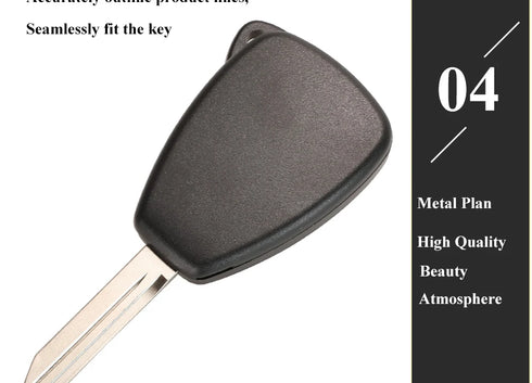 Jingyuqin Car Key Shell Case for Chrysler, Dodge, RAM, Jeep - 2/3/4/5/6 Buttons
