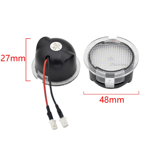 2Pcs Canbus LED Side Mirror Puddle Lights for Ford F150, Mustang, Explorer, 6000K White