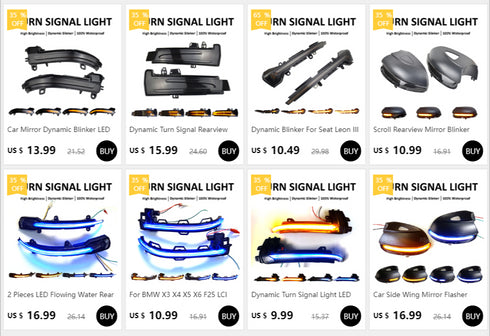 Sequential LED Turn Signal Side Marker Lights for BMW 1, 3, 5 Series
