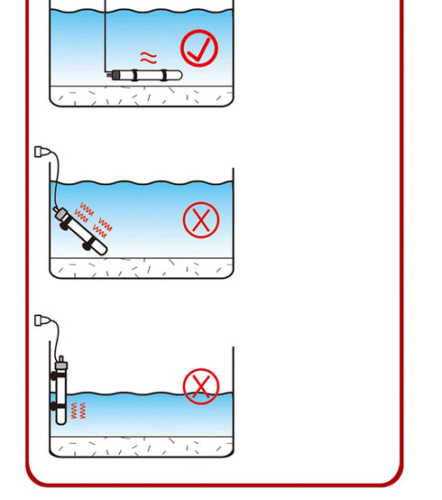 Adjustable Temperature Aquarium Heater Rod - 25W to 300W