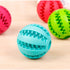 Rubber Chew Toy Ball for Dogs & Cats – Treat Holder & Tooth Cleaner