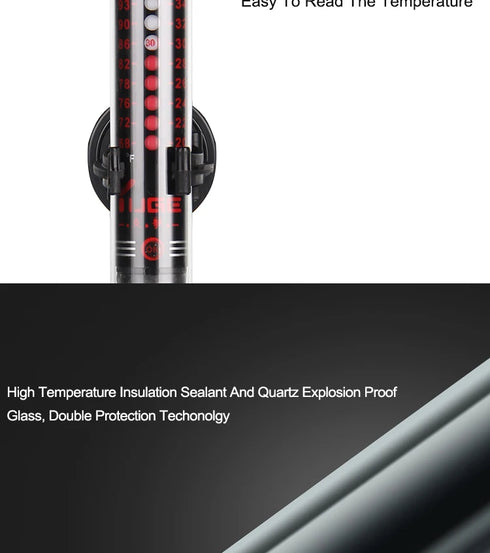Adjustable Temperature Aquarium Heater Rod - 25W to 300W