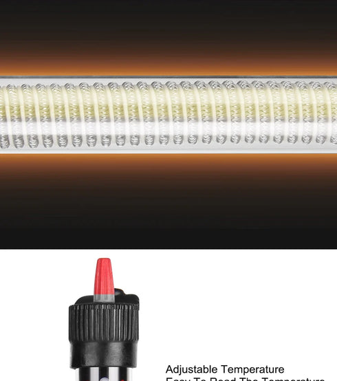 Adjustable Temperature Aquarium Heater Rod - 25W to 300W