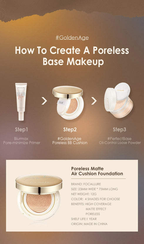 Air Cushion BB Cream – Poreless & Long-Lasting