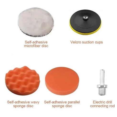 Polishing Sponge Plate Set for Electric Drill - Car Waxing & Grinding Wheel