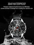 Men's Sports Style Quartz Watch – 46mm Leather Racing Design