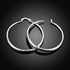 925 Sterling Silver Circle Hoop Earrings – 5CM Elegant Design