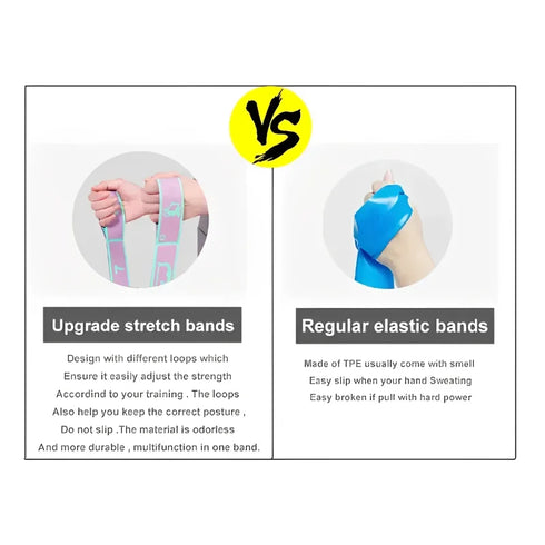 Resistance Band Yoga Stretching Belt - Elastic Pilates & Dance Fitness