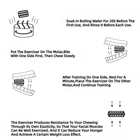 1/2Pcs Jaw Exerciser - Face & Jawline Slimming Silicone Chew