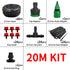 20M Micro Drip Irrigation System with Adjustable Drippers & Misting Watering Kit