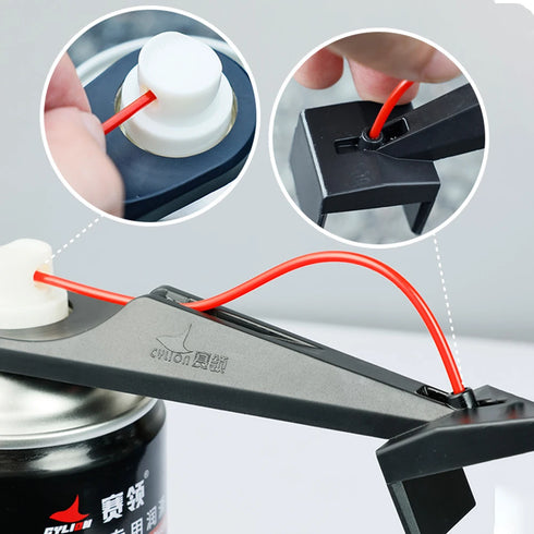 Motorcycle Chain Oiler & Cleaner Tool - Mess-Free Chain Wax & Lube Attachment