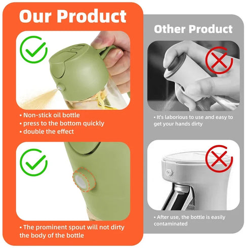 2-in-1 Air Spray Oil Dispenser Bottle for Cooking & BBQ