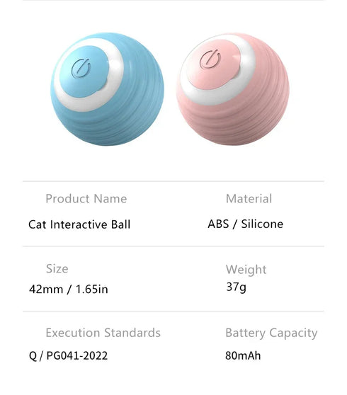 Smart Interactive Rolling Ball for Cats – Electronic Indoor Toy