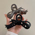 Vintage Matte Bow Hair Claw – Elegant Hair Accessory