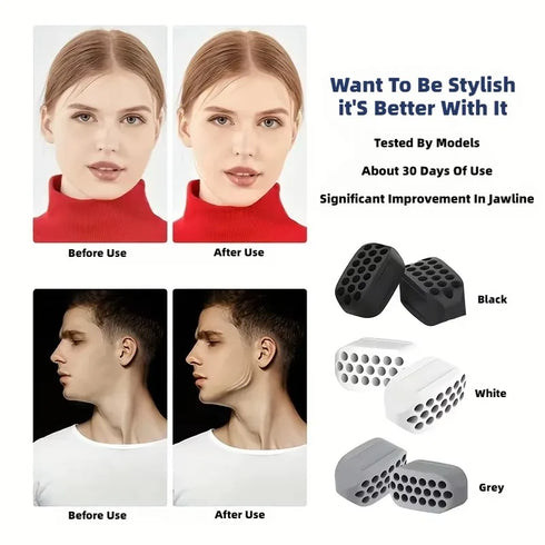 1/2Pcs Jaw Exerciser - Face & Jawline Slimming Silicone Chew